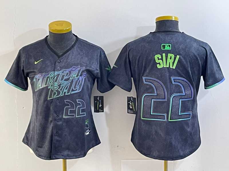 Women's Tampa Bay Rays #22 Jose Siri Number Charcoal 2024 City Connect Limited Stitched Jersey,We sell and wholesale Women's Tampa Bay Rays #22 Jose Siri Number Charcoal 2024 City Connect Limited Stitched Jersey on line form chian!